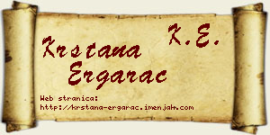 Krstana Ergarac vizit kartica